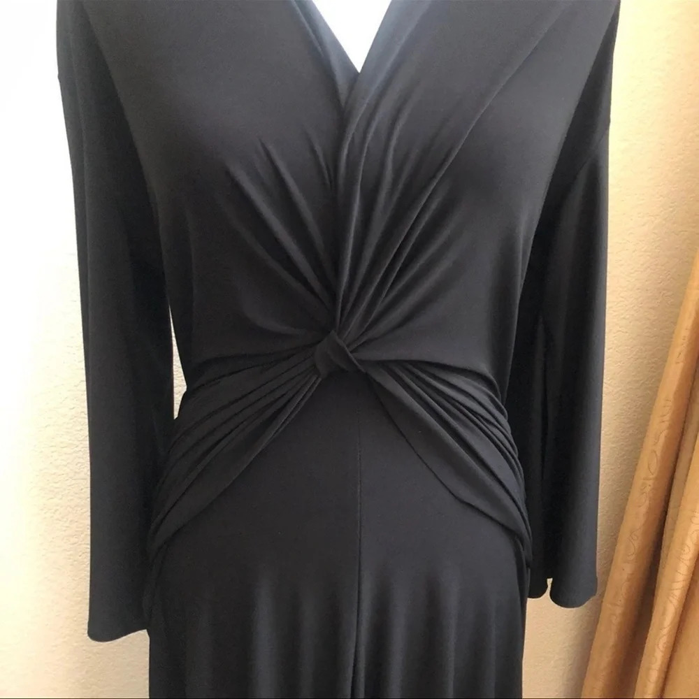 Abs allen schwartz long sleeve black dress S - Picture 4 of 7